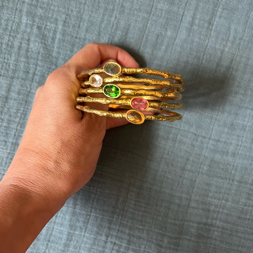 Gold & gemstone bangles